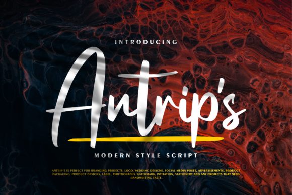 Antrip s: A Handwritten Font for Captivating Visuals