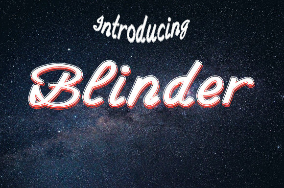 Blinder: A Handwritten Font for Modern Editorial Design