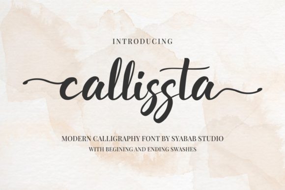 Callissta: A Romantic Script Font for Editorial Design