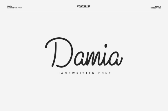 Damia: A Modern Handwriting Font for Editorial Design