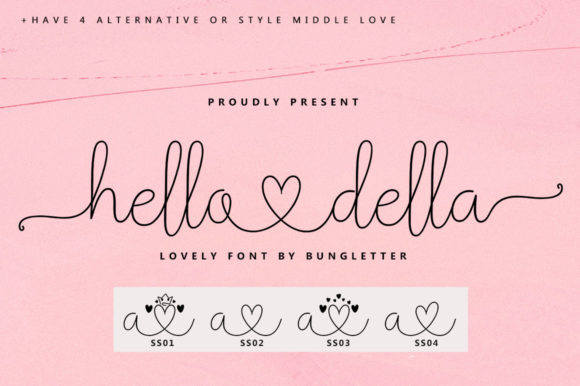 Hello Della – A Stylish Script Font for Modern Web Design