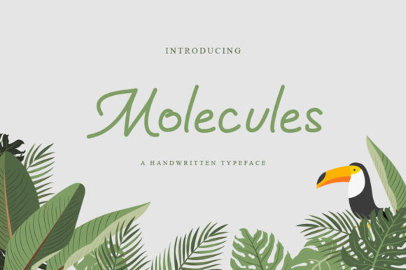 Molecules Font for Handmade Creations