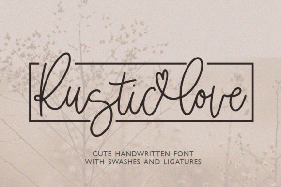 Rustic Love Font for Editorial Design